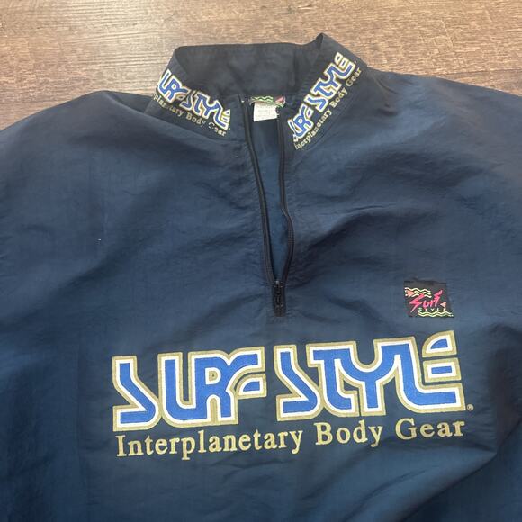 Vintage 90s SURF STYLE Pullover Windbreaker Jacket - One Size Fits All - Picture 4 of 4